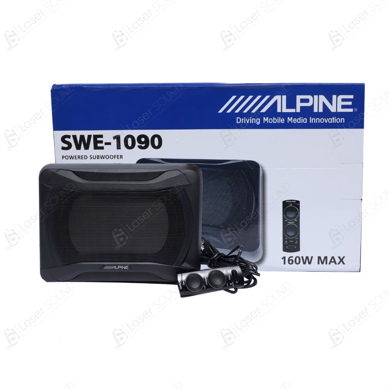 ALPINE SWE-1090 8 INCH ACTIVE SUBWOOFER/ UNDERSEAT CAR AUDIO