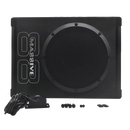 Massive BOOM88 - 8" 400 WATTS RMS HIDEAWAY UNDER SEAT POWERED SUBWOOFER, CLIP LED, BASS BOOST, 180º PHASE SHIFT