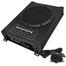 Massive BOOM88 - 8" 400 WATTS RMS HIDEAWAY UNDER SEAT POWERED SUBWOOFER, CLIP LED, BASS BOOST, 180º PHASE SHIFT