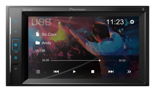 Pioneer DMH-A245BT Digital Media AV Receiver with Bluetooth, iPhone, USB & Aux-In.