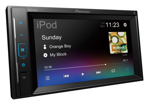Pioneer DMH-A245BT Digital Media AV Receiver with Bluetooth, iPhone, USB & Aux-In.