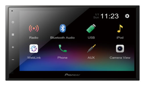 Pioneer DMH-A345BT 6.8″ Digital Media AV Receiver with Bluetooth, iPhone, USB & Aux-In.