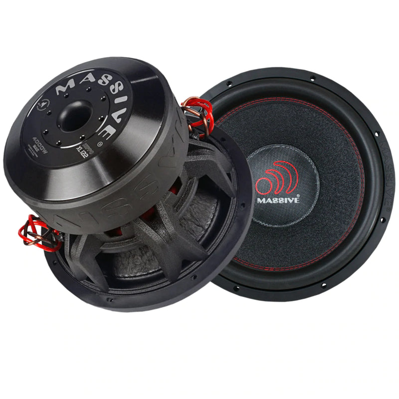 Massive  HIPPOXL122 - 12" 2000 WATTS RMS DUAL 2 OHM 3" V.C. MEGA SUBWOOFER