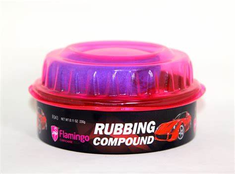 Flamingo Rubbing Compound 230g - Black | Removes Heavy Swirl Marks Scratches Surface Blemishes | Smooth Slick Buffing Polish