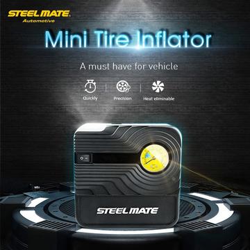 Steelmate 12V DC AUTOMOTIVE PORTABLE AIR COMPRESSOR PUMP TIRE INFLATOR FOR CAR BICYCLE BALL INFLATABLES