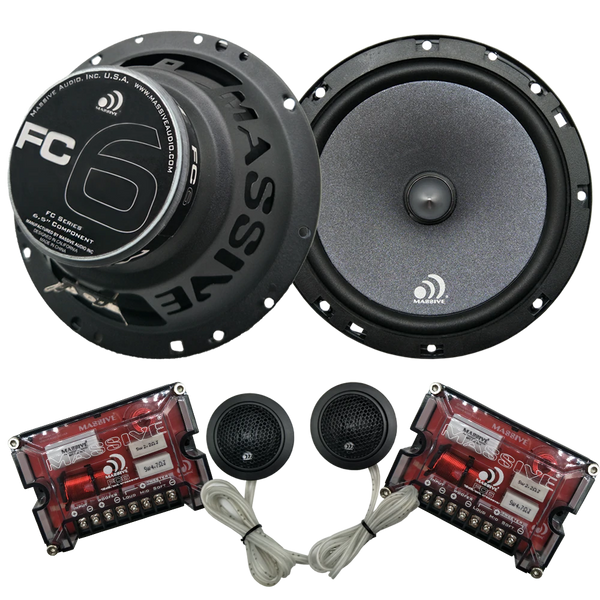 Massive FC6 - 6.5" 150 WATTS RMS COMPONENT KIT SPEAKERS
