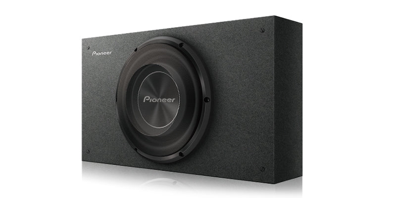 Pioneer TS-A2500LB 10" – 1200 W Max Power/ 300 W RMS, Single 2W Voice Coil, Rubber Surround - Shallow-mount Pre-loaded Enclosure Subwoofer