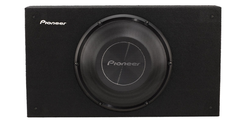 Pioneer TS-A2500LB 10" – 1200 W Max Power/ 300 W RMS, Single 2W Voice Coil, Rubber Surround - Shallow-mount Pre-loaded Enclosure Subwoofer