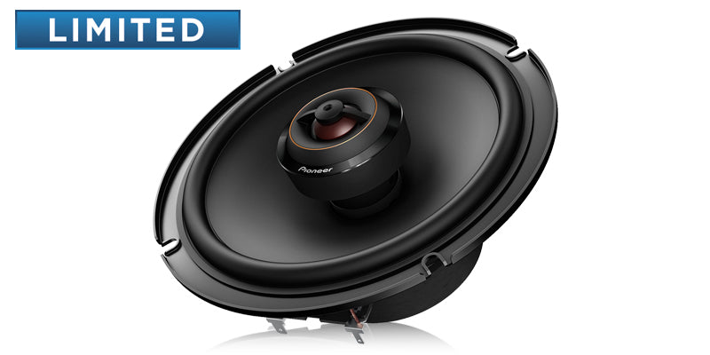 Pioneer TS-D65F 6.5" - 2-way, 270w Max Power, 26mm Polyester Dome, Aramid Fiber IMPP Cone, Swivel Tweeter - Coaxial Speakers (pair)