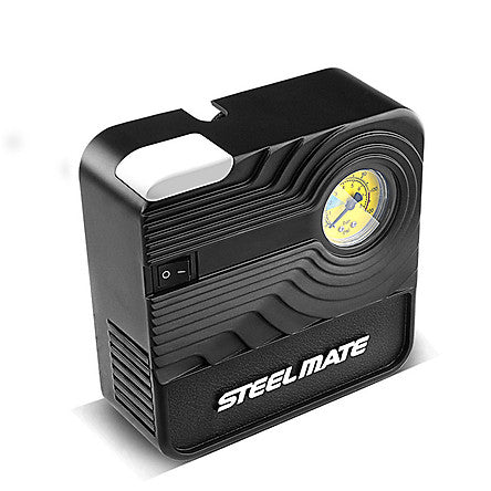 Steelmate 12V DC AUTOMOTIVE PORTABLE AIR COMPRESSOR PUMP TIRE INFLATOR FOR CAR BICYCLE BALL INFLATABLES