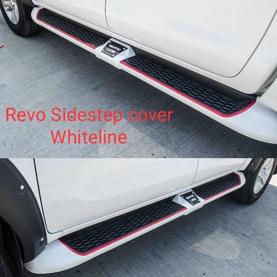 Toyota Hilux Revo Side Step panel Whiteline Fiber White | Foot Rest | - Model 2016-2021